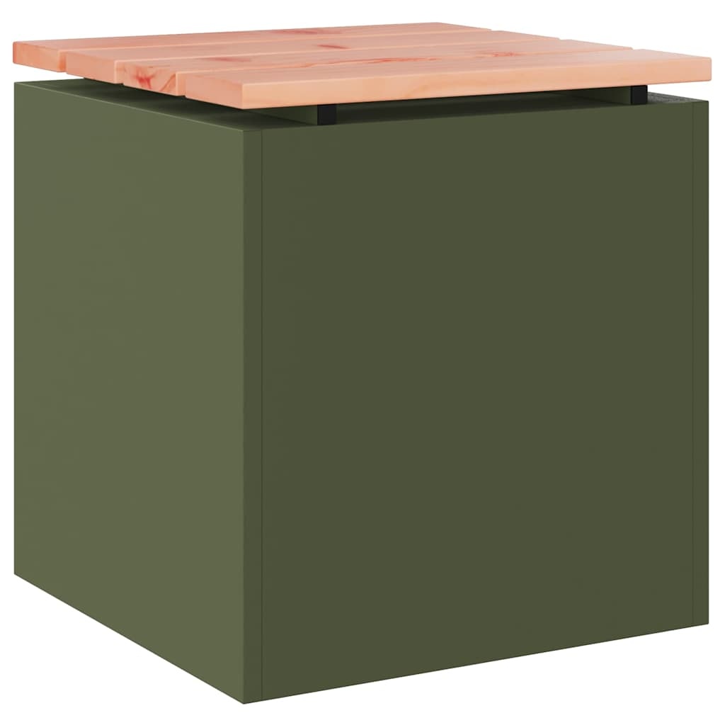 VidaXL Tuinbank Olijfgroen 40 x 40 x 43 cm Staal