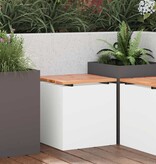 VidaXL Tuinbank Wit 40 x 40 x 43 cm Staal