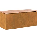 VidaXL Tuinbank Roestig 100 x 40 x 43 cm Cortenstaal