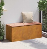 VidaXL Tuinbank Roestig 100 x 40 x 43 cm Cortenstaal