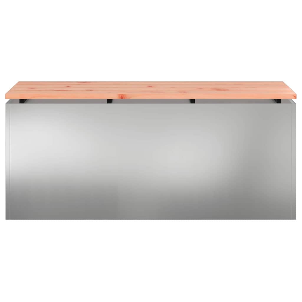 VidaXL Tuinbank Zilver 100 x 40 x 43 cm Gegalvaniseerd staal