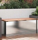 VidaXL Tuinbank Zilver 100 x 40 x 43 cm Roestvrij staal