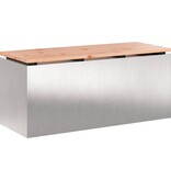 VidaXL Tuinbank Zilver 100 x 40 x 43 cm Roestvrij staal