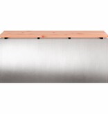 VidaXL Tuinbank Zilver 100 x 40 x 43 cm Roestvrij staal