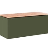 VidaXL Tuinbank Olijfgroen 100 x 40 x 43 cm Staal