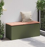 VidaXL Tuinbank Olijfgroen 100 x 40 x 43 cm Staal