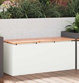 VidaXL Tuinbank Wit 100 x 40 x 43 cm Staal