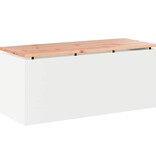VidaXL Tuinbank Wit 100 x 40 x 43 cm Staal