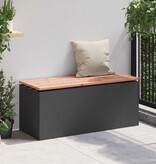 VidaXL Tuinbank Zwart 100 x 40 x 43 cm Staal