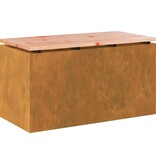 VidaXL Tuinbank Roestig 80 x 40 x 43 cm Cortenstaal