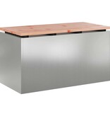 VidaXL Tuinbank Zilver 80 x 40 x 43 cm Gegalvaniseerd staal