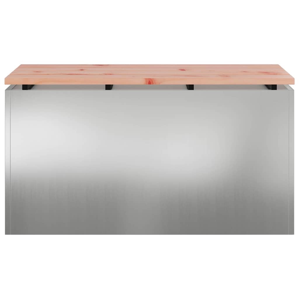 VidaXL Tuinbank Zilver 80 x 40 x 43 cm Gegalvaniseerd staal