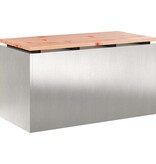 VidaXL Tuinbank Zilver 80 x 40 x 43 cm Roestvrij staal