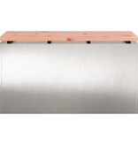 VidaXL Tuinbank Zilver 80 x 40 x 43 cm Roestvrij staal