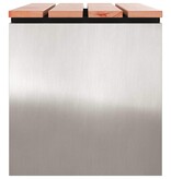 VidaXL Tuinbank Zilver 80 x 40 x 43 cm Roestvrij staal