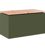 VidaXL Tuinbank Olijfgroen 80 x 40 x 43 cm Staal