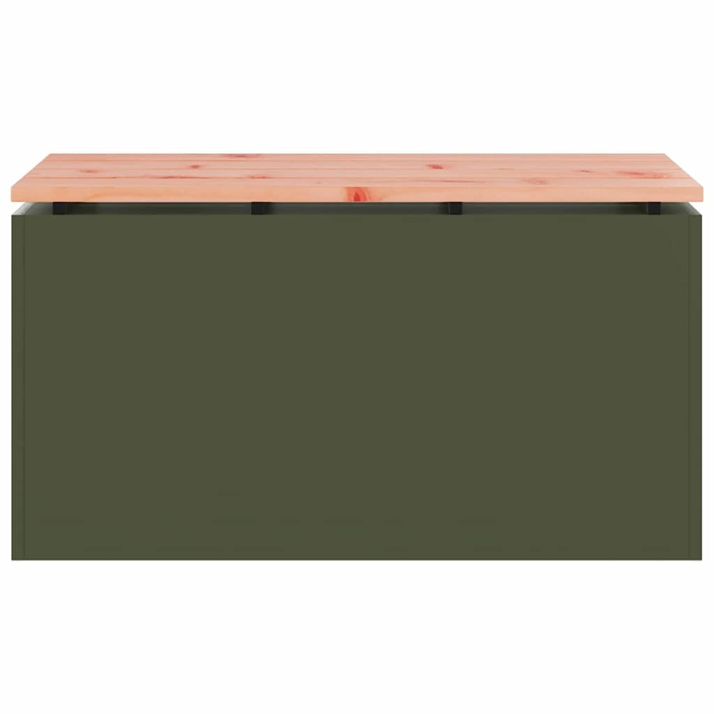 VidaXL Tuinbank Olijfgroen 80 x 40 x 43 cm Staal