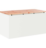 VidaXL Tuinbank Wit 80 x 40 x 43 cm Staal