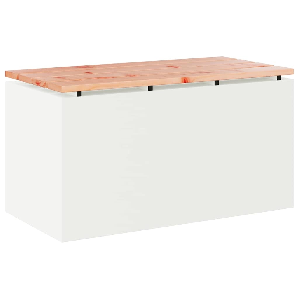 VidaXL Tuinbank Wit 80 x 40 x 43 cm Staal