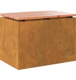 VidaXL Tuinbank Roestig 60 x 40 x 43 cm Cortenstaal