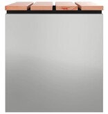 VidaXL Tuinbank Zilver 60 x 40 x 43 cm Gegalvaniseerd staal