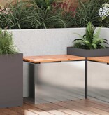 VidaXL Tuinbank Zilver 60 x 40 x 43 cm Roestvrij staal