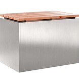 VidaXL Tuinbank Zilver 60 x 40 x 43 cm Roestvrij staal