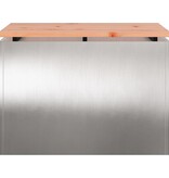 VidaXL Tuinbank Zilver 60 x 40 x 43 cm Roestvrij staal