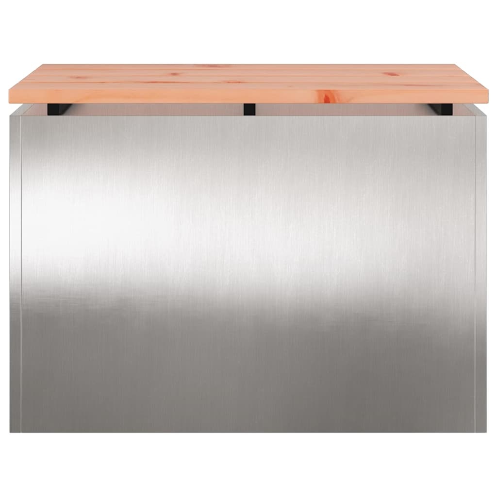 VidaXL Tuinbank Zilver 60 x 40 x 43 cm Roestvrij staal