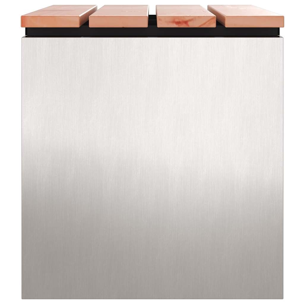 VidaXL Tuinbank Zilver 60 x 40 x 43 cm Roestvrij staal