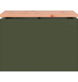 VidaXL Tuinbank Olijfgroen 60 x 40 x 43 cm Staal