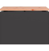 VidaXL Tuinbank Zwart 60 x 40 x 43 cm Massief douglas hout en staal