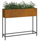 VidaXL Verhoogde Tuin Plantbak Roestig 100 x 26 x 82 cm Staal