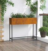 VidaXL Verhoogde Tuin Plantbak Roestig 100 x 26 x 82 cm Staal