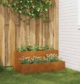 VidaXL Tuin Bloempot Roestig 100 x 60 x 45 cm Cortenstaal