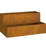 VidaXL Tuin Bloempot Roestig 100 x 60 x 45 cm Cortenstaal