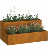 VidaXL Tuin Bloempot Roestig 100 x 60 x 45 cm Cortenstaal