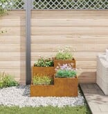 VidaXL Tuin Bloempot Roestig 100 x 100 x 60 cm Cortenstaal