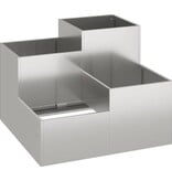 VidaXL Tuin Bloempot Roestig 100 x 100 x 60 cm Cortenstaal