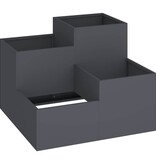 VidaXL Tuin Bloempot Antraciet 80 x 80 x 60 cm Staal