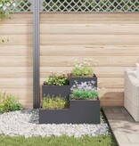 VidaXL Tuin Bloempot Antraciet 80 x 80 x 60 cm Staal