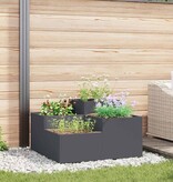VidaXL Tuin Bloempot Antraciet 100 x 100 x 48 cm Staal