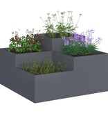 VidaXL Tuin Bloempot Antraciet 100 x 100 x 48 cm Staal