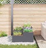 VidaXL Tuin Bloempot Antraciet 100 x 100 x 48 cm Staal