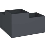 VidaXL Tuin Bloempot Antraciet 100 x 100 x 48 cm Staal