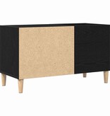VidaXL Platenkast Zwart eiken 84,5 x 38 x 48 cm Bewerkt hout