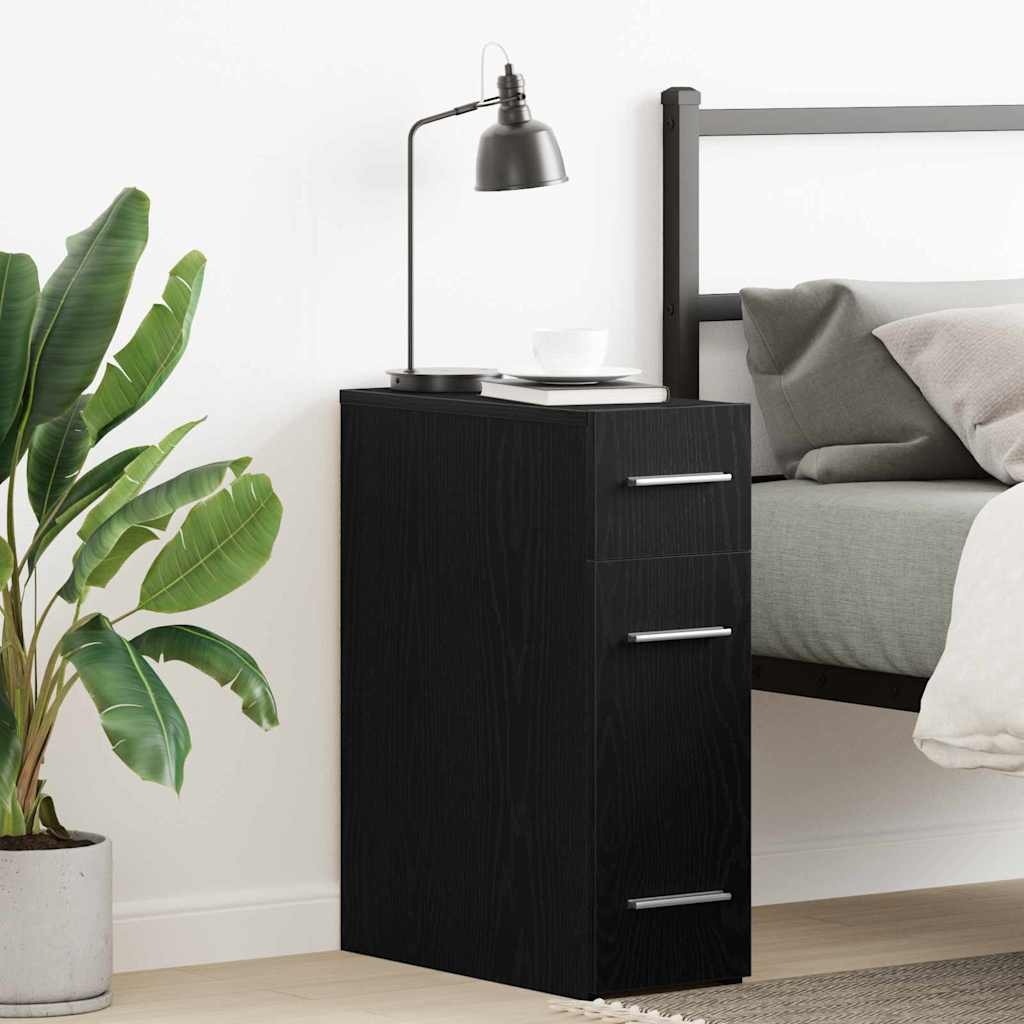 VidaXL Apothekerskast Zwart eiken 20 x 45.5 x 60 cm Bewerkt hout