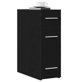 VidaXL Apothekerskast Zwart eiken 20 x 45.5 x 60 cm Bewerkt hout