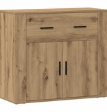 VidaXL Dressoir 80x33x70 cm bewerkt hout artisanaal eikenkleurig