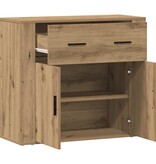 VidaXL Dressoir 80x33x70 cm bewerkt hout artisanaal eikenkleurig